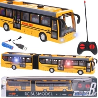 Autobus Przegubowy Szkolny Miejski RC Sterowany na Pilot Żółty Auto Zabawka