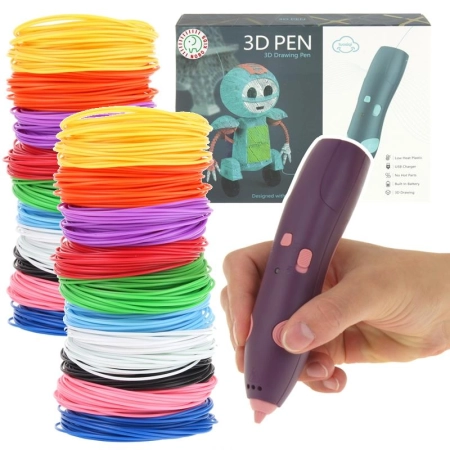 Długopis Drukarka 3D Pen Zestaw Wkłady 115 Metrów