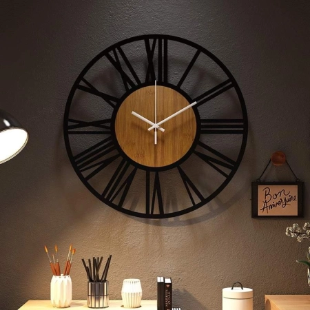 Zegar Ścienny 40cm Metalowy Vintage Rzymski Loft-153357