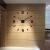 Zegar Przyklejany Nowoczesny Na Ścianę 3D Cichy 120 cm Czarny Ścienny-154061
