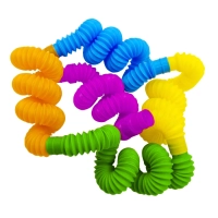 Rurki Pop Tube Sensoryczne Rury Gniotki Antystresowe Zabawka Zestaw 7 sztuk