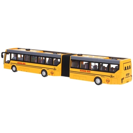 Autobus Przegubowy Szkolny Miejski RC Sterowany na Pilot Żółty Auto Zabawka-156043