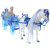 Niebieska Kareta Chodzący Koń Kraina Lodu Barbie-52349