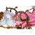 Różowa Kareta Chodzący Koń Kraina Lodu Karoca-52368
