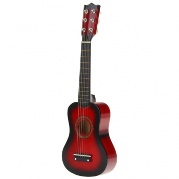 Gitara Drewniana 6-strunowa Kostka Czerwona-52819