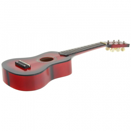 Gitara Drewniana 6-strunowa Kostka Czerwona-52821