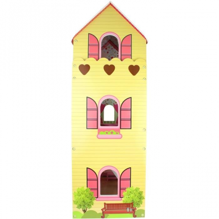 Ogromny Drewniany Domek dla Lalek Barbie + Taras-52936