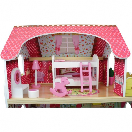 Ogromny Drewniany Domek dla Lalek Barbie + Taras-52938