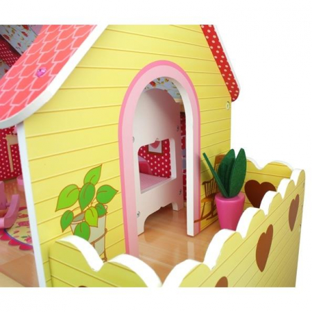 Ogromny Drewniany Domek dla Lalek Barbie + Taras-52940