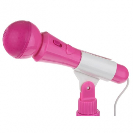 Mikrofon na Statywie dla Dzieci Karaoke MP3 Różowy-53112