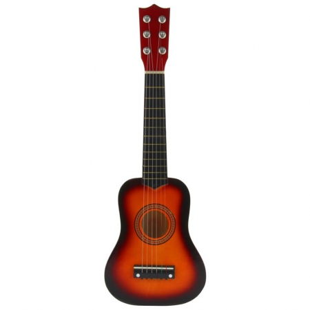 Gitara Drewniana 6-strunowa Kostka Pomarańczowa-53202