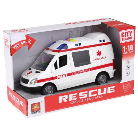 Ambulans Karetka Pogotowia Światło Napęd 1:16-53509