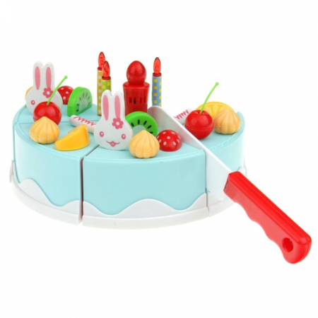 Niebieski Tort Urodzinowy do Krojenia Kuchnia 75el-54518