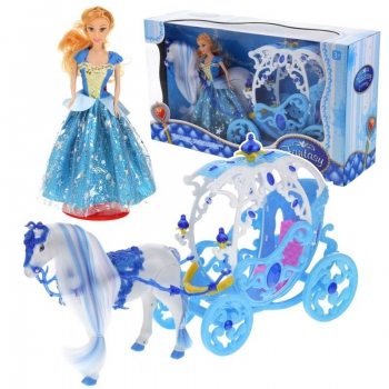 Kareta Karoca Lalka Księżniczka Koń Chodzi Frozen-55147
