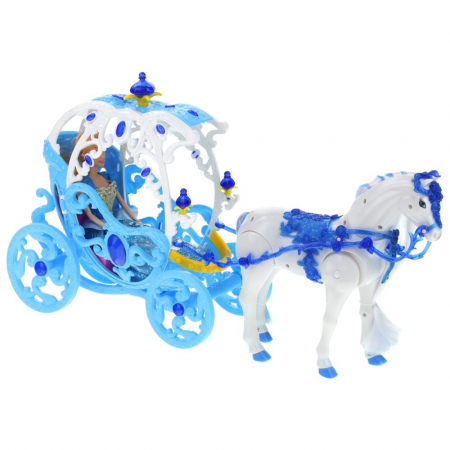 Kareta Karoca Lalka Księżniczka Koń Chodzi Frozen-55152