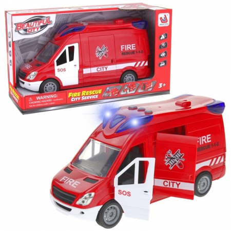 Wóz Strażacki Straż Pożarna Auto Van Dźwięki-55163