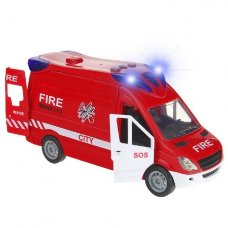 Wóz Strażacki Straż Pożarna Auto Van Dźwięki-55169