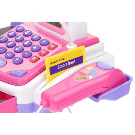Kasa Sklepowa Fiskalna Edukacyjna Kalkulator Róż-55404