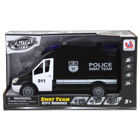 Samochód Policyjny SWAT Policja Auto Van - Czarny-55702