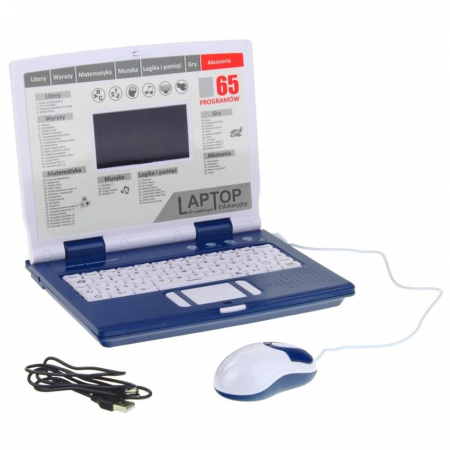 Niebieski Laptop Edukacyjny dla Dzieci 65 Programy-57056