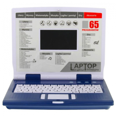 Niebieski Laptop Edukacyjny dla Dzieci 65 Programy-57057
