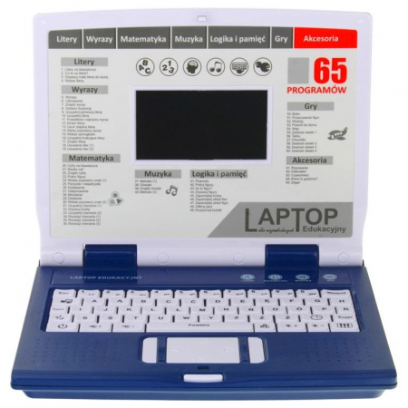 Niebieski Laptop Edukacyjny dla Dzieci 65 Programy-57062
