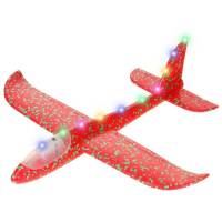 Samolot Styropianowy Szybowiec 10xLED - Czerwony