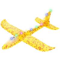 Samolot Styropianowy Szybowiec 10xLED - Żółty