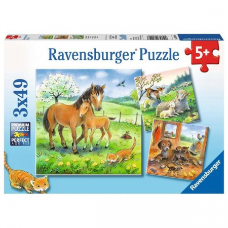 Ravensburger Puzzle 3x49 Czas Przytulania 080298