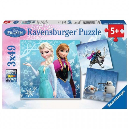 Ravensburger Puzzle 3x49 Frozen Zimowe Przygody