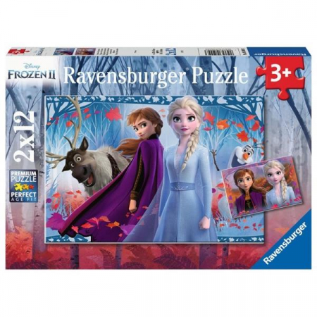 Ravensburger Puzzle 2x12 Frozen 2 Kraina Lodu