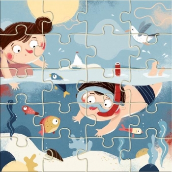 Nasza Księgarnia Puzzle Pucio 3w1 -60168
