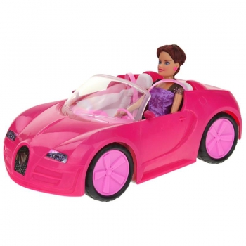Samochód Cabriolet dla Lalek Różowy Lalka Barbie-60279