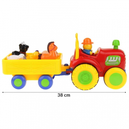 Interaktywny Traktor Przyczepka Dźwięki Farmer-62296