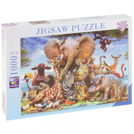 Puzzle 1000 el. Zwierzęta Świata Safari Afryka-62453