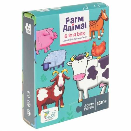 Puzzle Baby 12 el. Zwierzęta Farma Koń Świnka Owca-62480