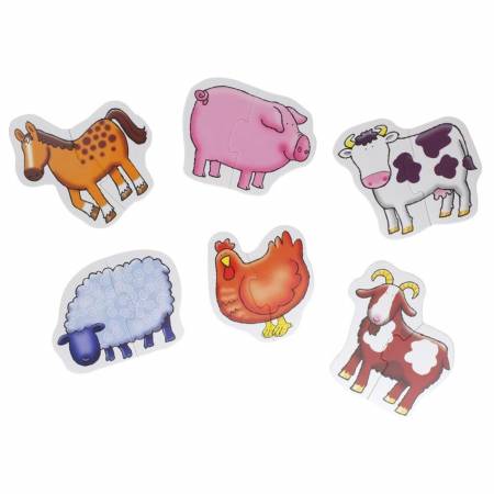 Puzzle Baby 12 el. Zwierzęta Farma Koń Świnka Owca-62481