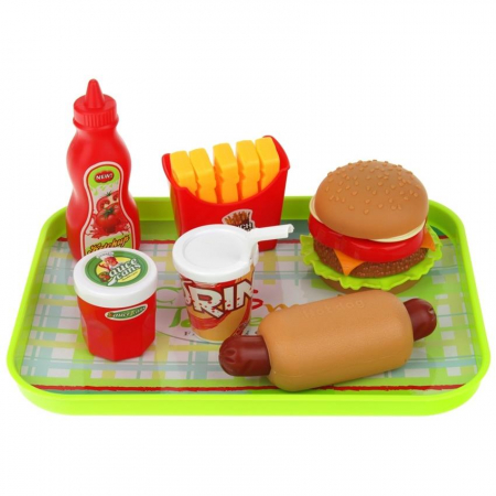 Jedzenie Fast-Food Hamburger Frytki Hot-Dog Taca-63145
