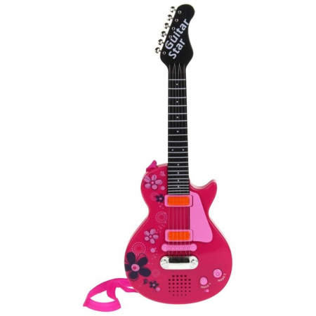 Gitara Elektryczna Rockowa Metalowe Struny Róż-64412
