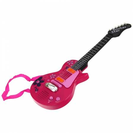 Gitara Elektryczna Rockowa Metalowe Struny Róż-64414