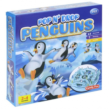 Gra Rodzinna Planszowa Chińczyk Wyścig Pingwinów-64696