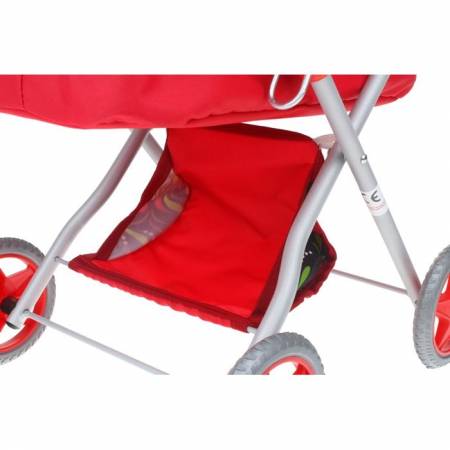 Wózek dla lalek głęboki - czerwony-69373