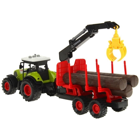 Traktor z Przyczepą Drzewo Chwytak Światło Dźwięk-70640