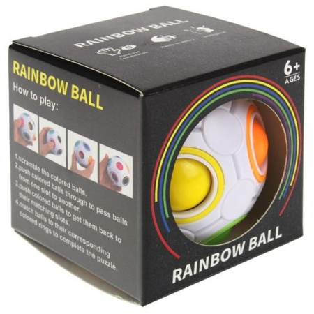 Piłka Sensoryczna Kostka Antystresowa Rainbow Ball-71234