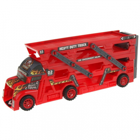 Ciężarówka Laweta Tir Wyrzutnia Autka - czerwona-72151