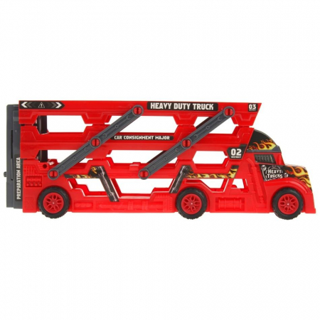 Ciężarówka Laweta Tir Wyrzutnia Autka - czerwona-72155