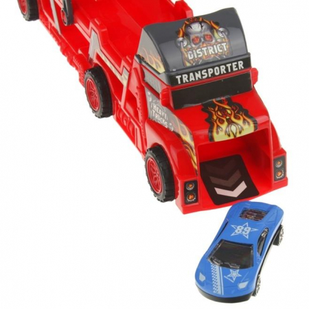 Ciężarówka Laweta Tir Wyrzutnia Autka - czerwona-72157