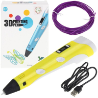 Długopis 3D Pen Drukarka 3D Zestaw - żółty