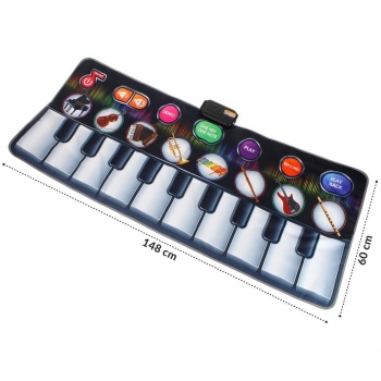 Mata Muzyczna Do Tańczenia Pianinko Keyboard 148cm-72692