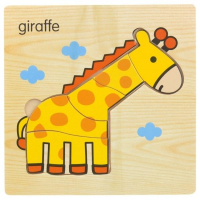 Drewniana Układanka Edukacyjna- żyrafa